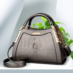Women’s Fashion Handbag – PU Leather Crocodile Pattern Shoulder Bag | Lovana UK