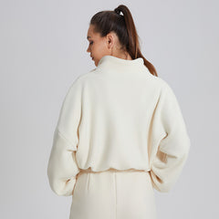 Women’s Casual Fleece Sweatshirt – Warm Loose Slimming Top | Lovana UK