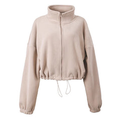 Women’s Casual Fleece Sweatshirt – Warm Loose Slimming Top | Lovana UK