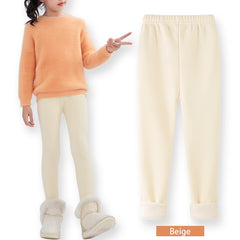Girls’ Fleece-Lined Leggings – Warm Cropped Pants for Fall & Winter | Lovana UK