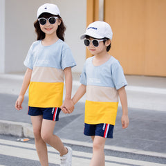Family Matching Striped Summer Outfit Set – T-Shirt & Shorts for Kids & Parents | Lovana