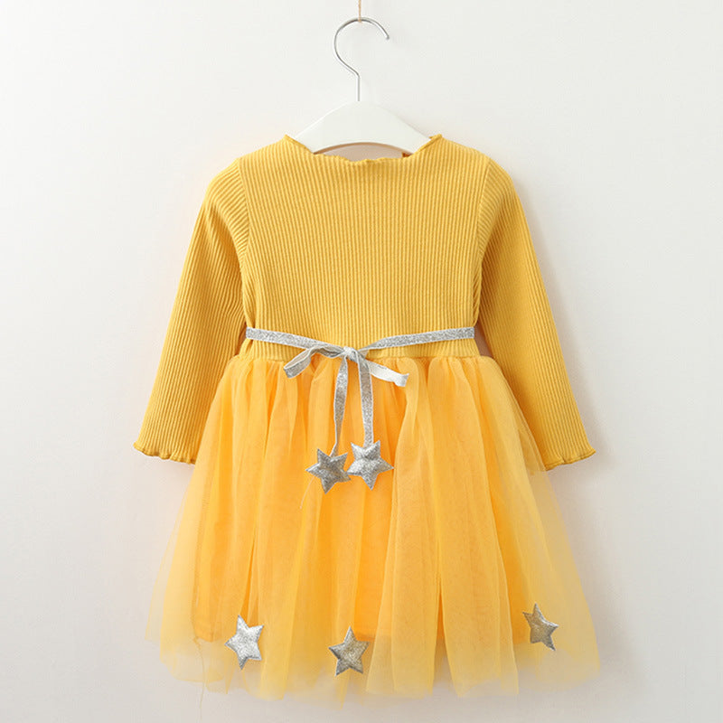 Girls print long sleeve dress
