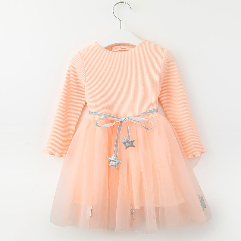 Girls print long sleeve dress