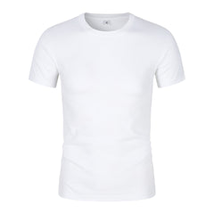 Men's CVC Cotton Short-sleeved Round Neck T-shirt