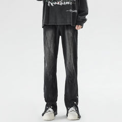 Fashion Wash Trousers Breasted Jeans Men