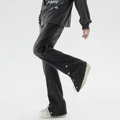 Fashion Wash Trousers Breasted Jeans Men